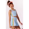 Blue Rainbow Sherbet Sequin Tennis Set - Mixed Apparel Set - 2