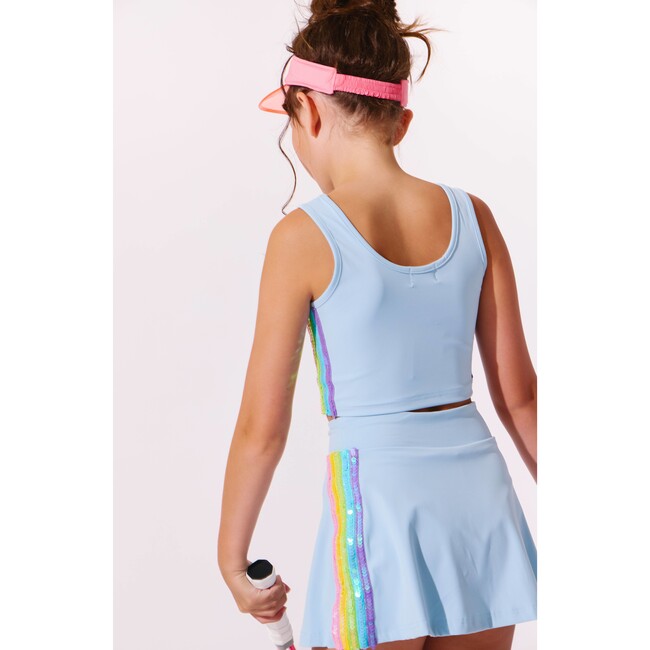 Blue Rainbow Sherbet Sequin Tennis Set - Mixed Apparel Set - 3