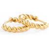 Braided Hoop Earrings, Gold - Earrings - 1 - thumbnail