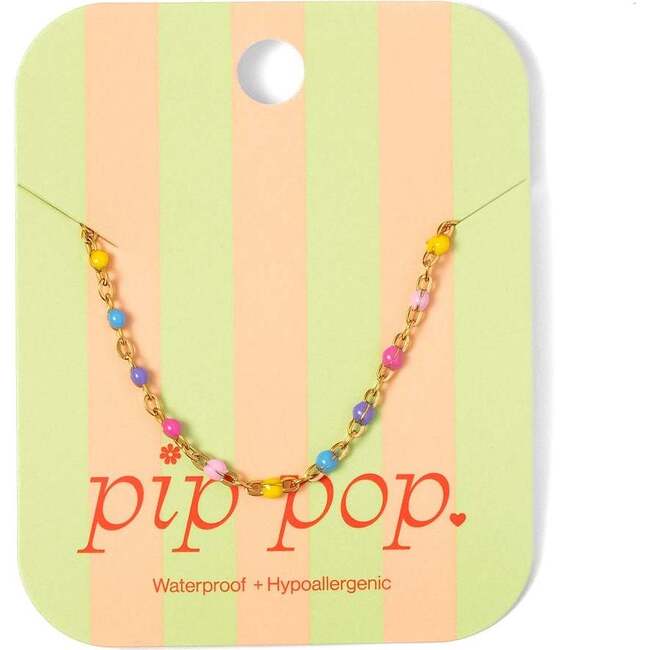 Enamel Bead Necklace, Rainbow - Earrings - 3