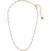 Enamel Bead Necklace, Pink - Earrings - 4