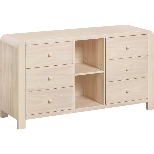 TipToe 6-Drawer Assembled Dresser with Cubbies in Washed Natural