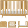 Palma 8-in-1 Convertible All-Stages® Crib w/ Bassinet & Toddler Bed Kits in Honey - Cribs - 1 - thumbnail