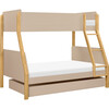 TipToe Twin-Over-Full Bunk Bed in Taupe and Honey - Bunk Beds - 1 - thumbnail