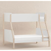 TipToe Twin-Over-Full Bunk Bed in White and Washed Natural - Bunk Beds - 4