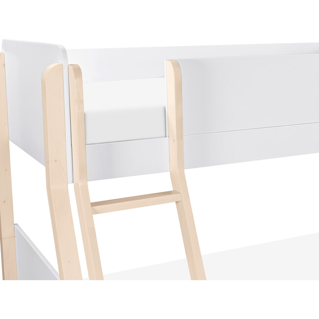 TipToe Twin-Over-Full Bunk Bed in White and Washed Natural - Bunk Beds - 5