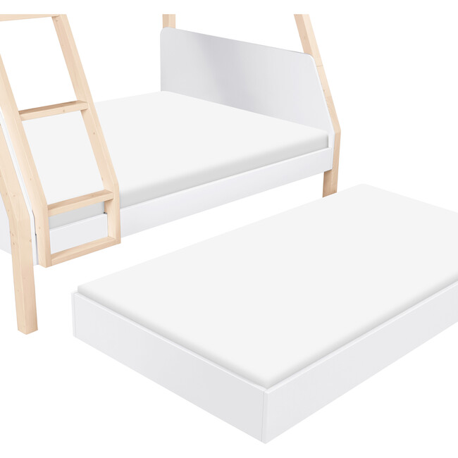 TipToe Twin-Over-Full Bunk Bed in White and Washed Natural - Bunk Beds - 6