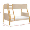 TipToe Twin-Over-Full Bunk Bed in Taupe and Honey - Bunk Beds - 3