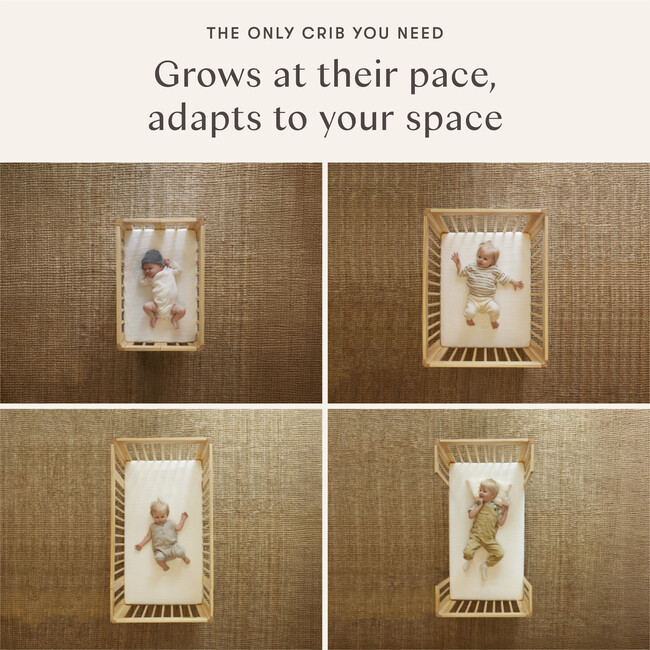 Palma 8-in-1 Convertible All-Stages® Crib w/ Bassinet & Toddler Bed Kits in Natural Walnut - Cribs - 5