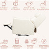 Kiwi Plus Power Glider Recliner w/ Power Headrest in Cream Shearling - Nursery Chairs - 3