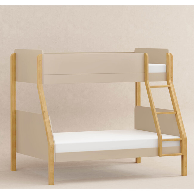 TipToe Twin-Over-Full Bunk Bed in Taupe and Honey - Bunk Beds - 4