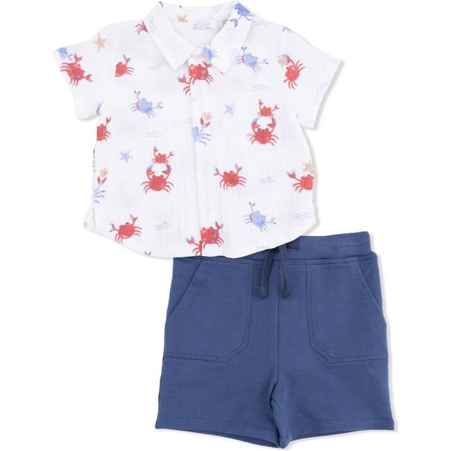 Crayon Crabs - Polo Button Up with Everyday Short
