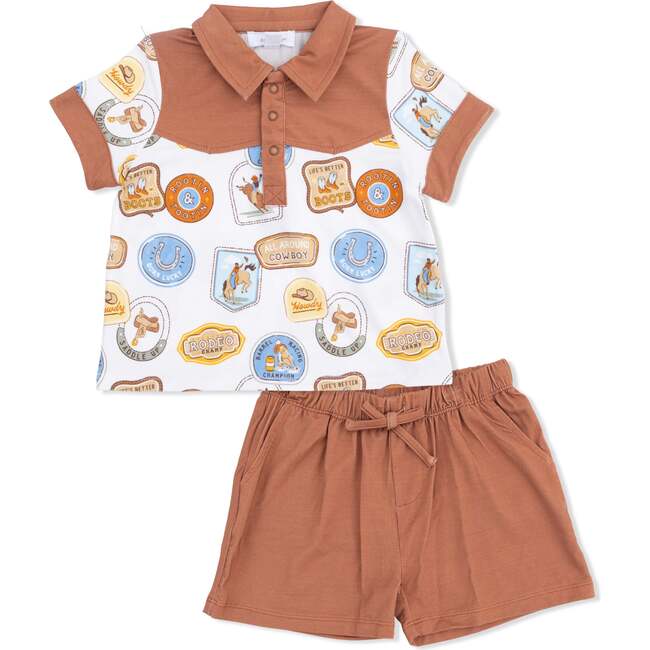 Rodeo Patches Uni - Cowboy Polo with Casual Short