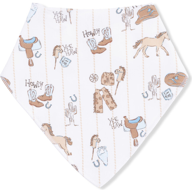 Cowboy Nursery -  2 Way Zipper Footie, Bandana Bib, & Swaddle Blanket Set