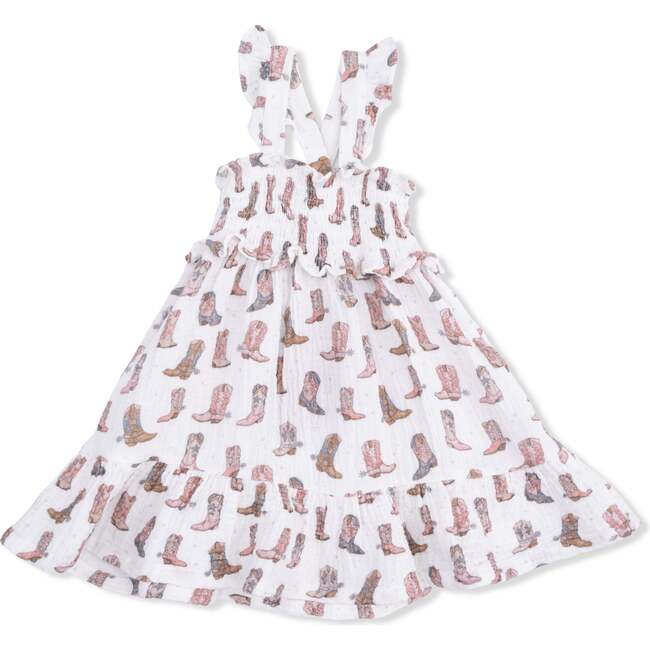 Cowgirl Boots - Smocked Ruffle Sundress