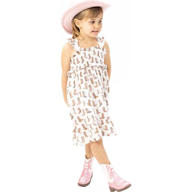 Cowgirl Boots - Smocked Ruffle Sundress