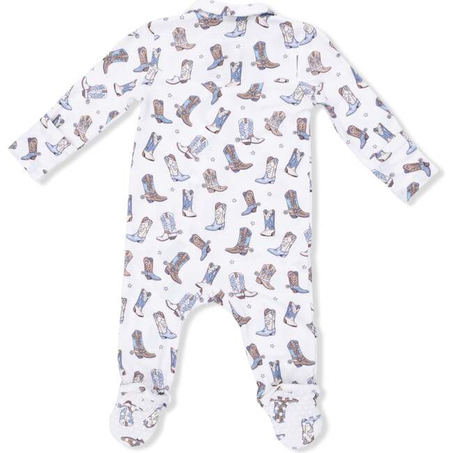 Cowboy Boots - Cowboy 2 Way Zipper Footie - Footie Pajamas - 3