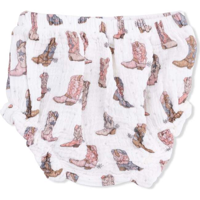 Cowgirl Boots - Smocked Top with Bloomer - Mixed Apparel Set - 3