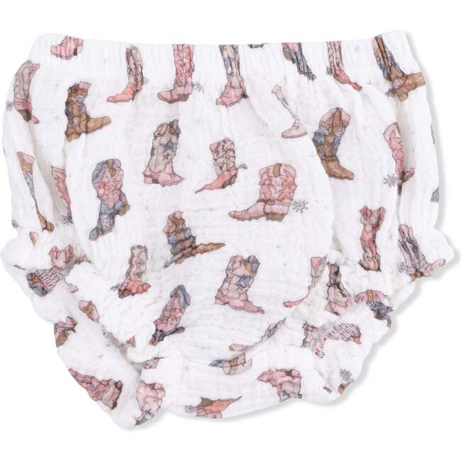 Cowgirl Boots - Smocked Top with Bloomer - Mixed Apparel Set - 4