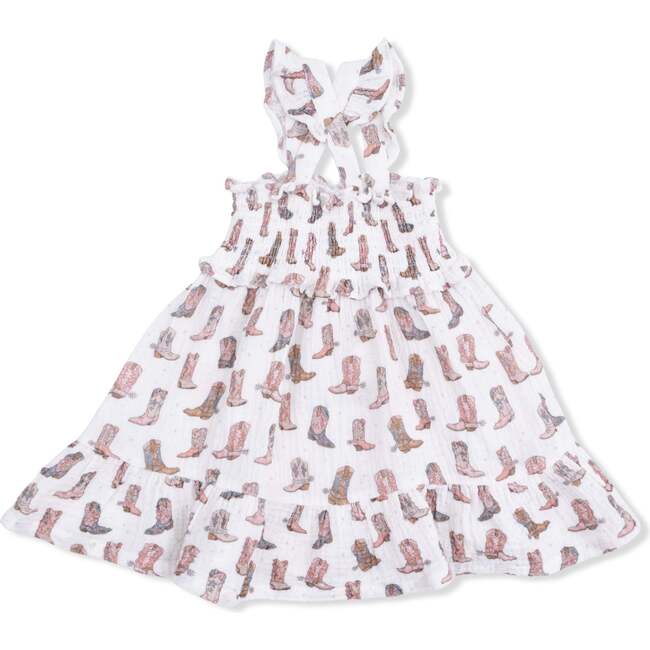 Cowgirl Boots - Smocked Ruffle Sundress - Dresses - 5