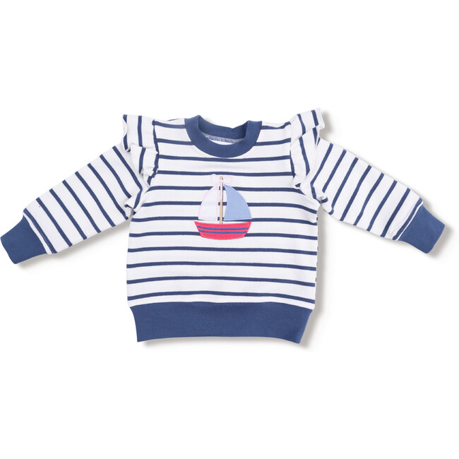 Bubbly Sailboat - Ruffle Sweatshirt & Paperbag Short