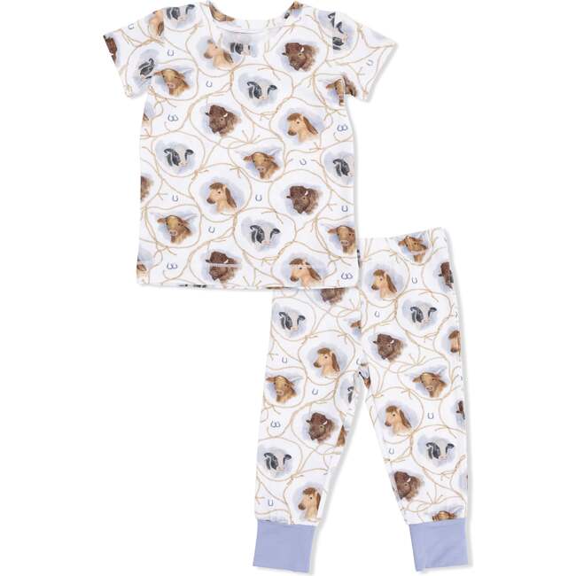 Farm Animals Rope Cameos Uni - Short Sleeve Loungewear Set