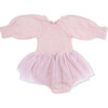 Solid Muslin Lotus - Long Sleeve Smocked Bubble with Tutu - Dresses - 2