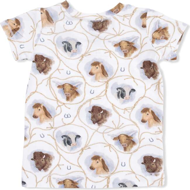 Farm Animals Rope Cameos Uni - Short Sleeve Loungewear Set
