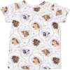 Farm Animals Rope Cameos Uni - Short Sleeve Loungewear Set - Mixed Apparel Set - 2