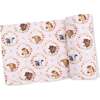 Farm Animals Floral Cameos Pink - Swaddle Blanket - Swaddles - 1 - thumbnail
