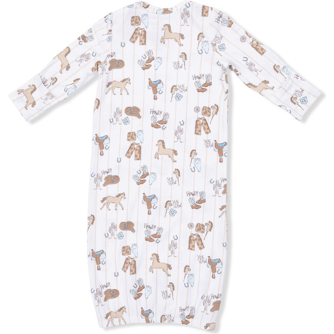 Cowboy Nursery - Lap Shoulder Gown & Beanie Hat