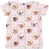 Farm Animals Floral Cameos Pink - Short Sleeve Loungewear Set - Mixed Apparel Set - 2