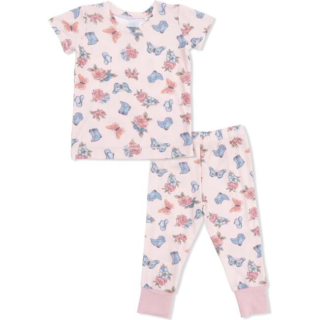 Country Girl Boots - Short Sleeve Loungewear Set