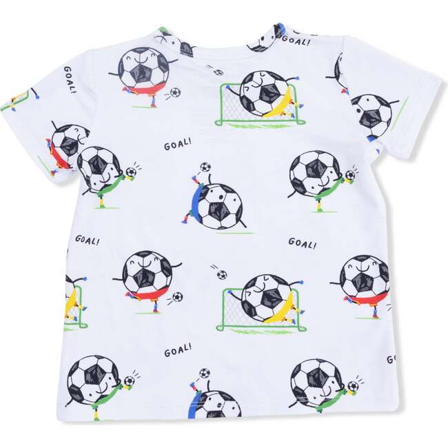 Soccer Balls Playing Soccer  Blue - Crew Neck Tee with Cargo Short