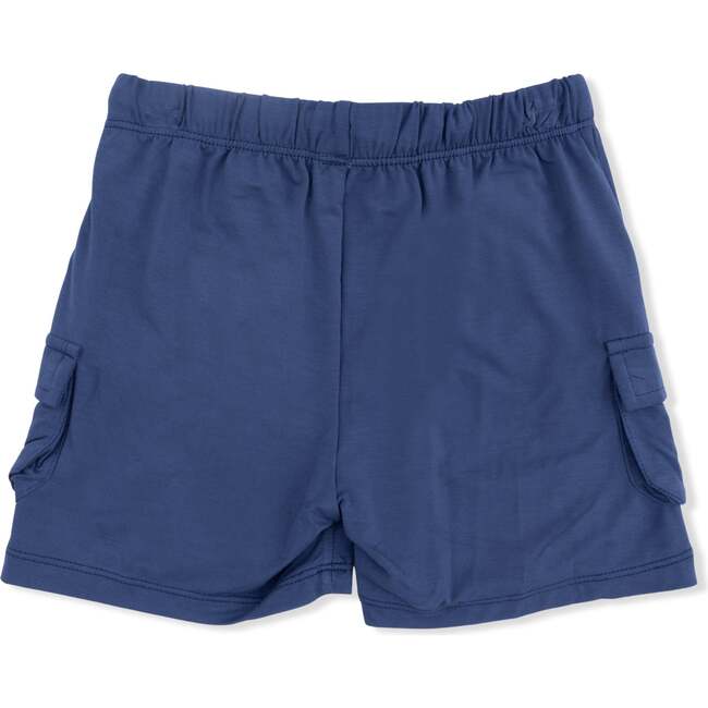 Soccer Balls Playing Soccer  Blue - Crew Neck Tee with Cargo Short - Mixed Apparel Set - 3