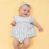 Kimberly Floral Stripe - Smocked Ruffle Bubble with Skirt - Rompers - 1 - thumbnail