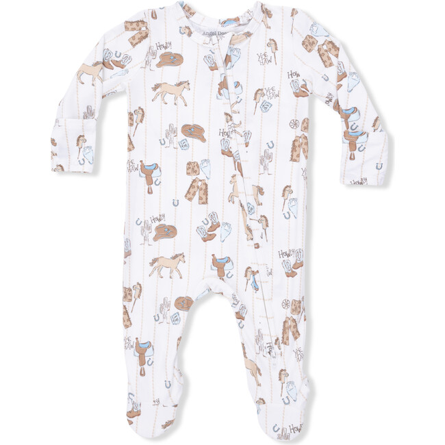 Cowboy Nursery - 2 Way Zipper Footie - Footie Pajamas - 3