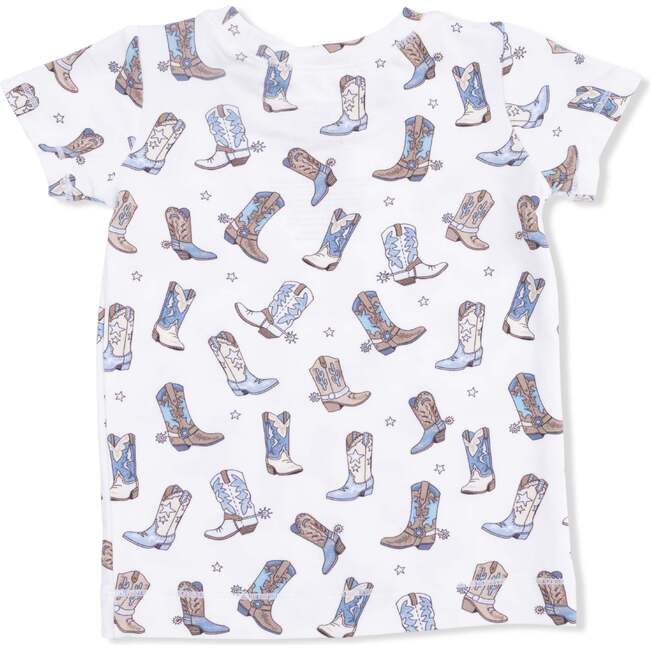 Cowboy Boots - Short Sleeve Loungewear Set - Mixed Apparel Set - 3