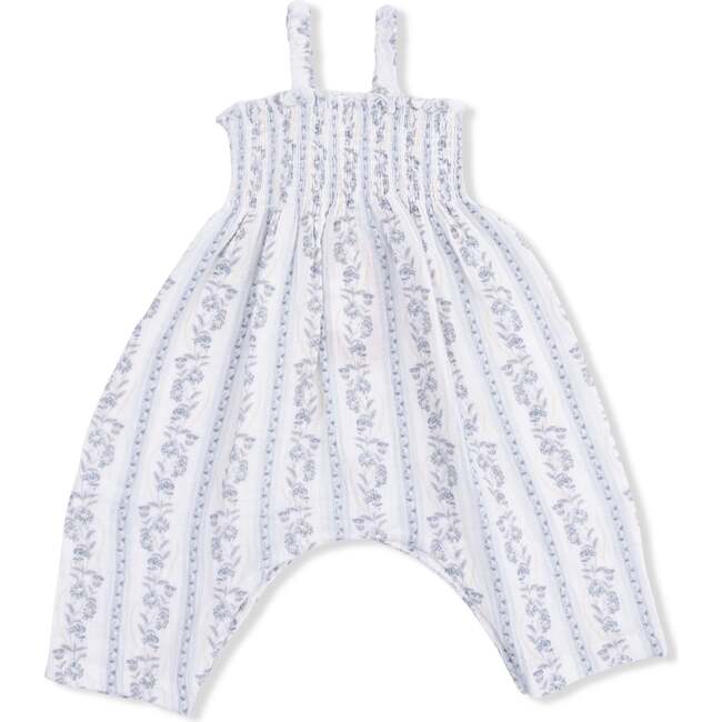 Kimberly Floral Stripe - Smocked Romper