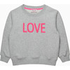LOVE SWEATSHIRT, GREY PINK - Sweaters - 1 - thumbnail