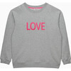 MOMMY LOVE SWEATSHIRT, GREY PINK - Sweaters - 1 - thumbnail