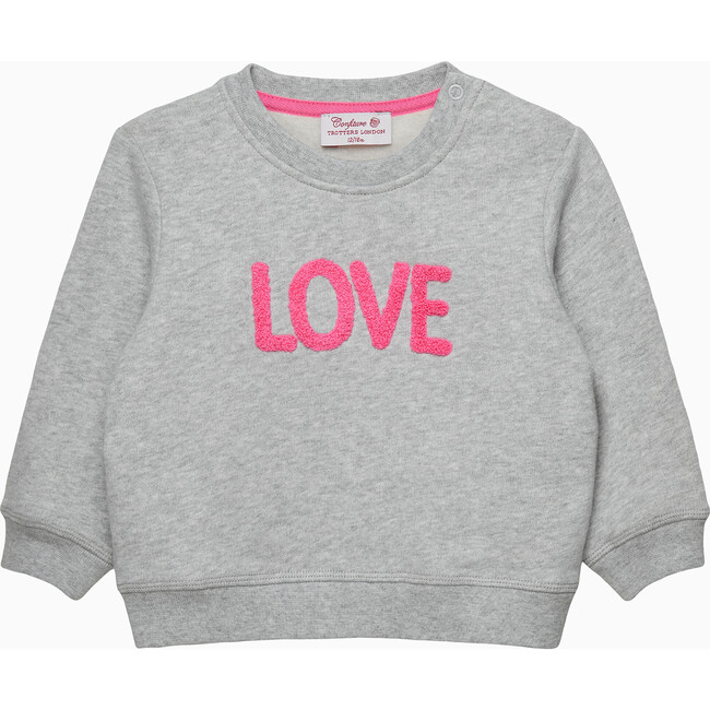 BABY LOVE SWEATSHIRT, GREY PINK