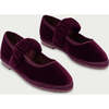 Women Velvet Mafalda Burgundy - Mary Janes - 2