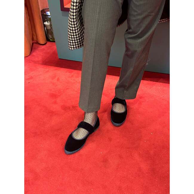 Women Velvet Mafalda Molly Dark Blue - Mary Janes - 4