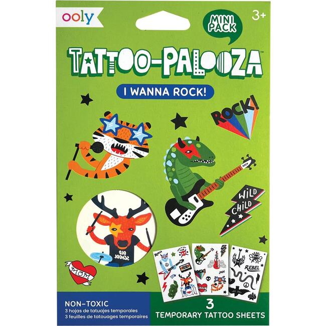 Mini Temporary Tattoos - I Wanna Rock