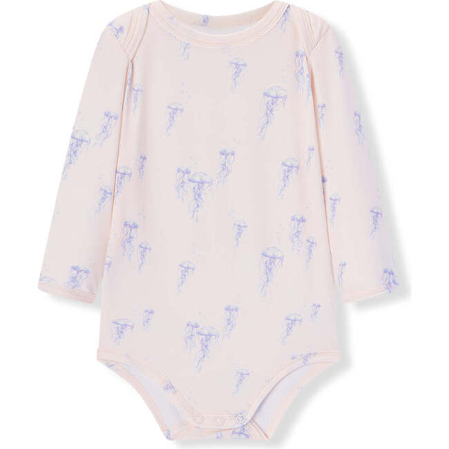 Sunset Jellyfish Cotton Stretch Long Sleeve One Piece