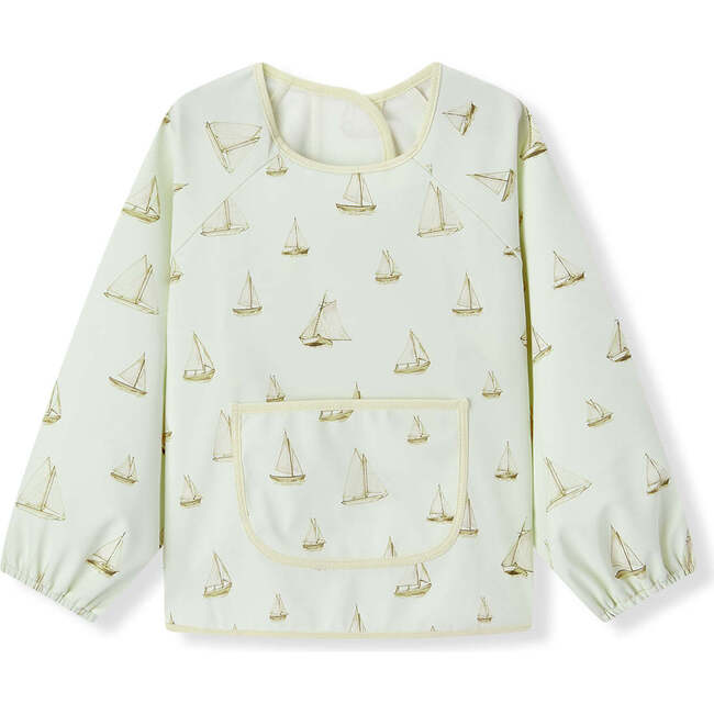 Sailboat Melody Long Sleeve Pocket Bib