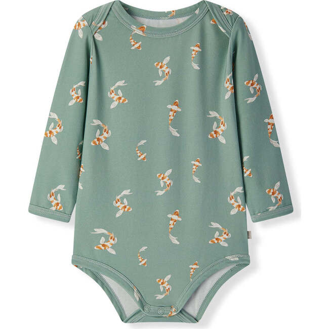 Swimming Koi Cotton Stretch Long Sleeve One Piece
