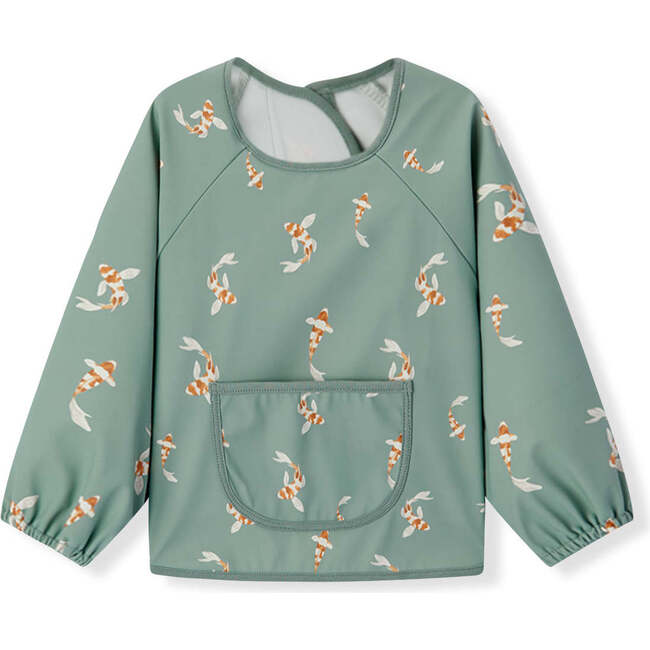 Swimming Koi Long Sleeve Pocket Bib