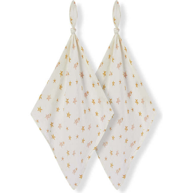 Starfish Dreams Bamboo Two-Piece Burp Cloth Set